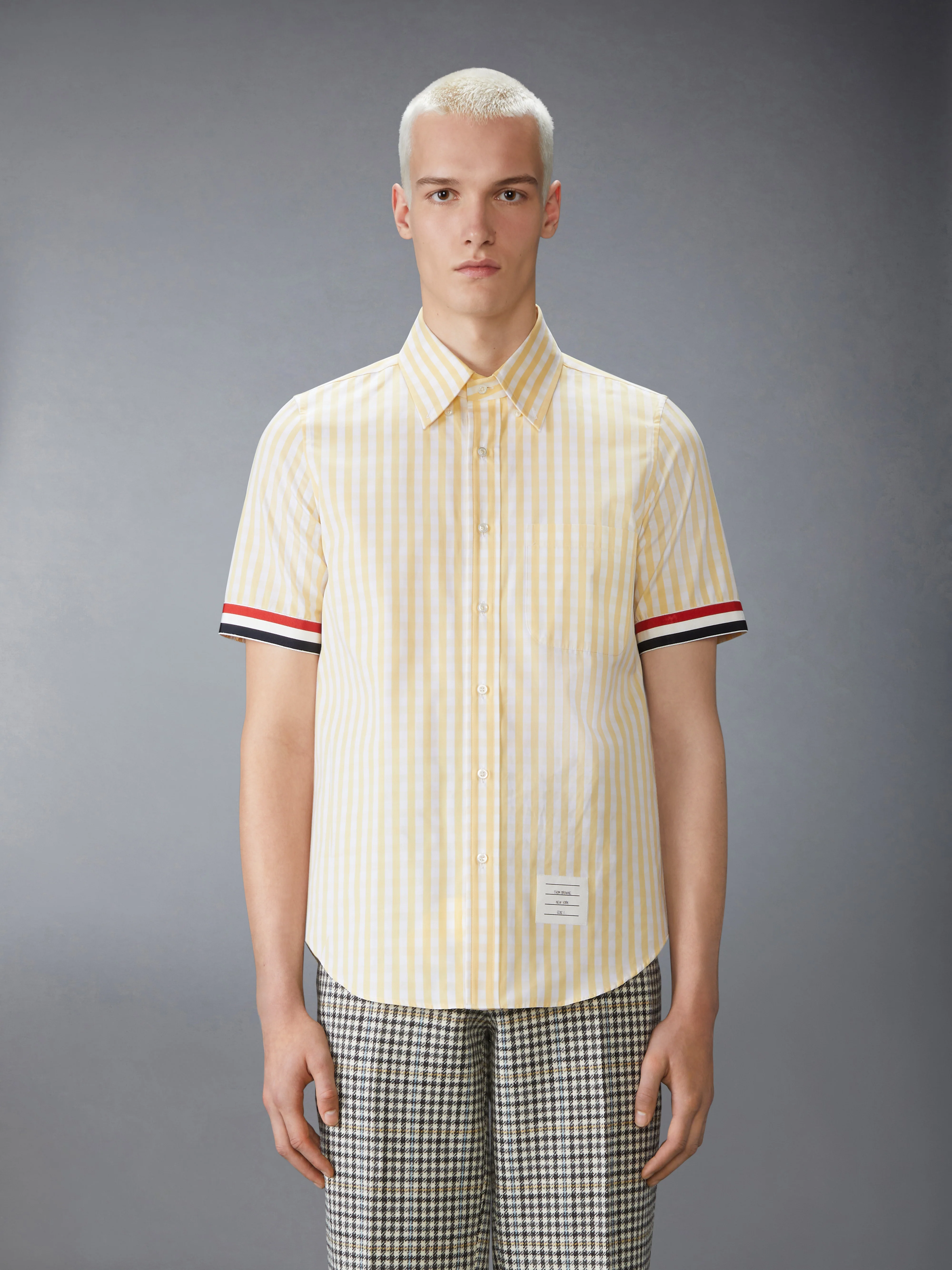 GINGHAM CHECK POPLIN SHORT SLEEVE SHIRT