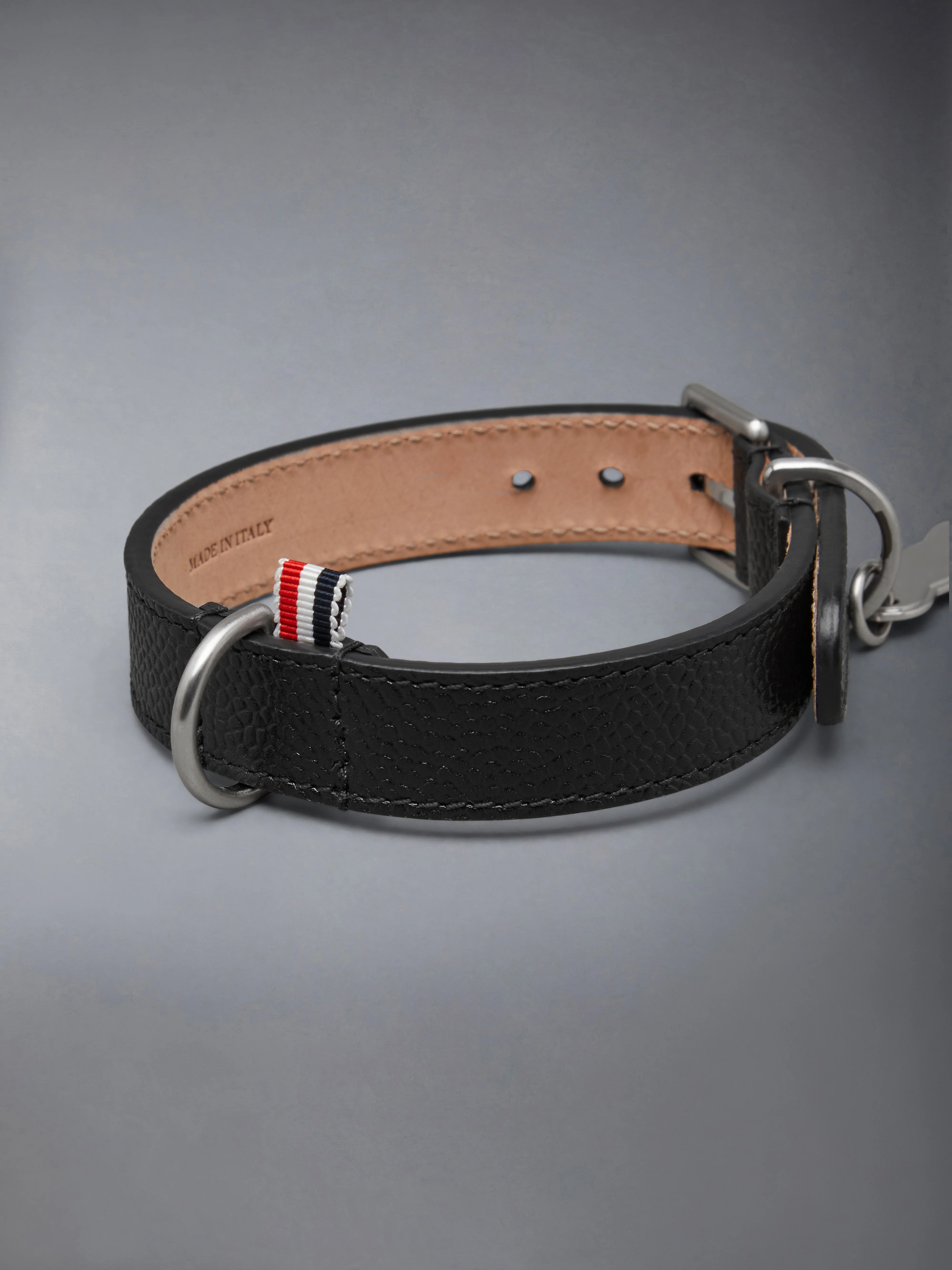 HECTOR BROWNE PEBBLE GRAIN BONE TAG DOG COLLAR