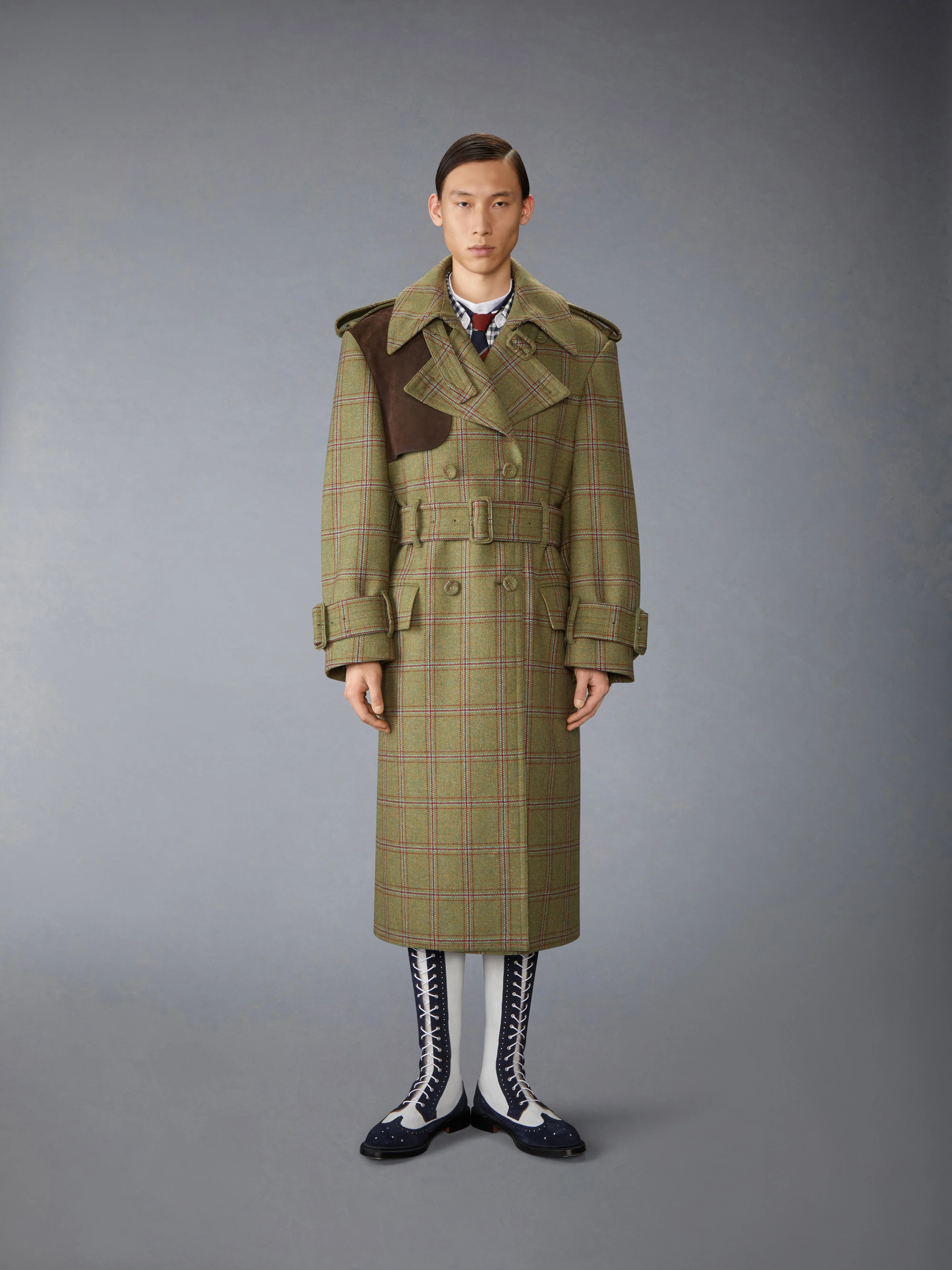 HUNTING TWEED OVERSIZED TRENCH