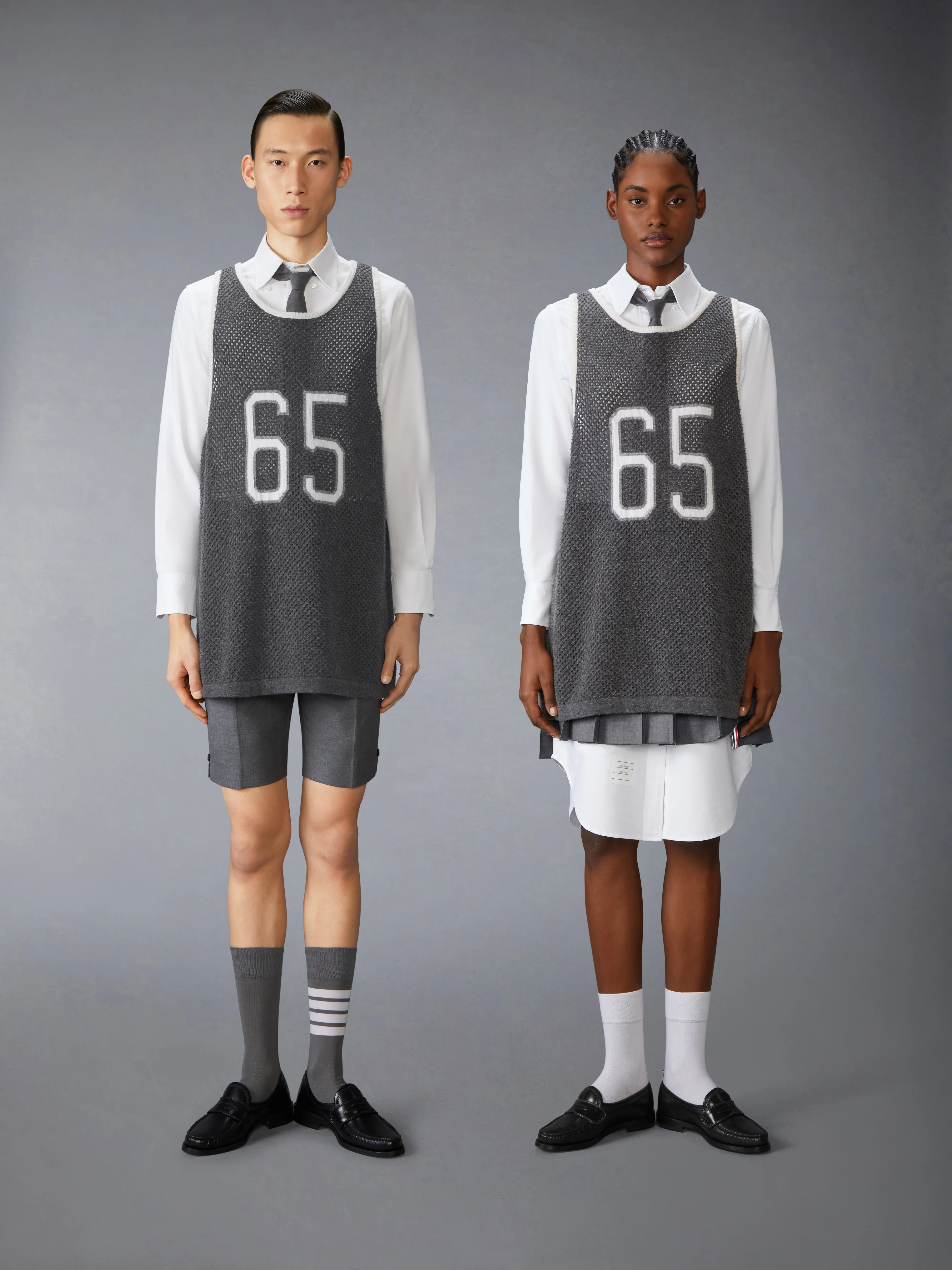 INTARSIA CASHMERE MESH BASKETBALL JERSEY