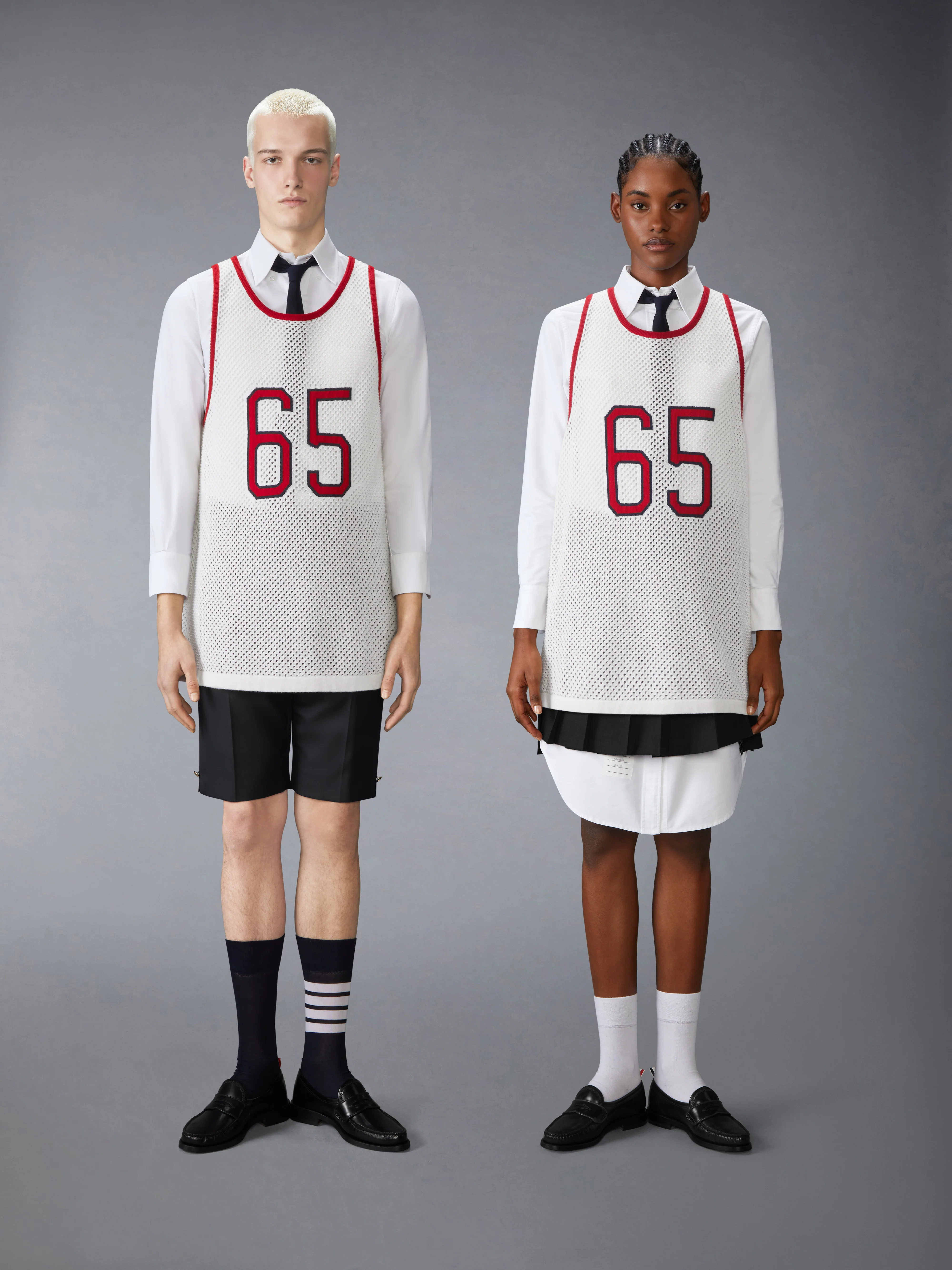 INTARSIA CASHMERE MESH BASKETBALL JERSEY