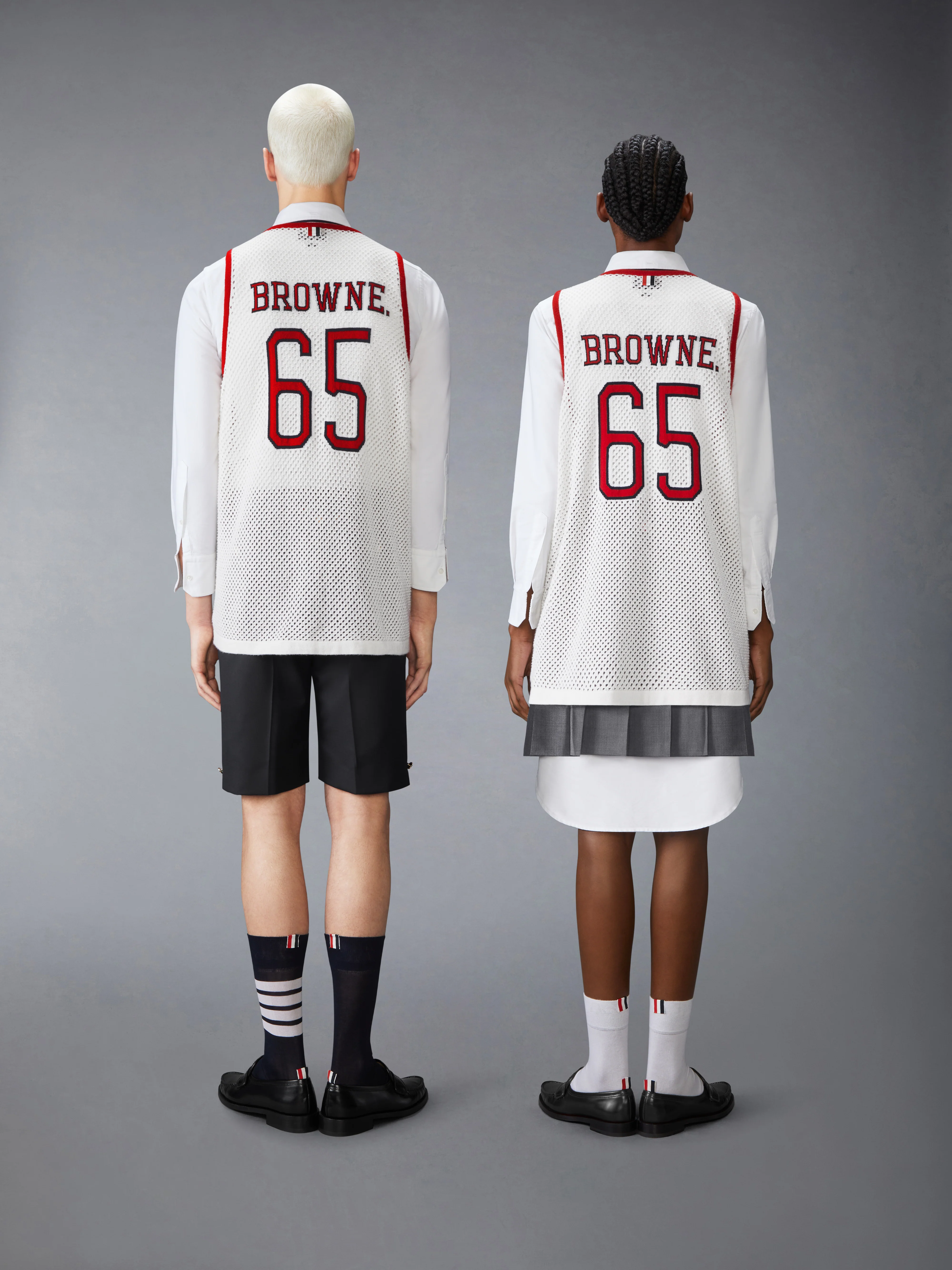 INTARSIA CASHMERE MESH BASKETBALL JERSEY