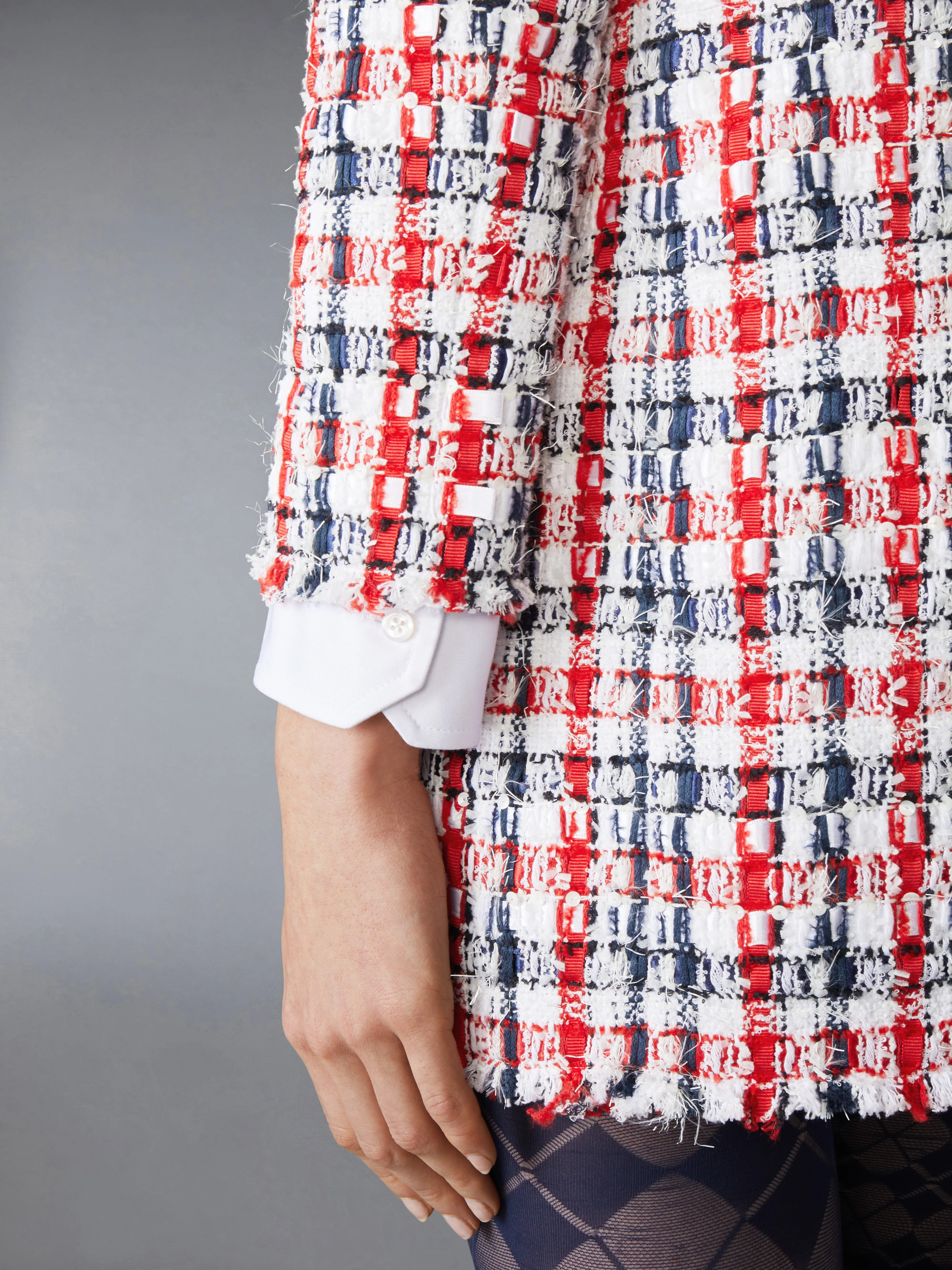 807-gingham-satin-ribbon-tweed-shift-dress-5.webp GINGHAM SATIN RIBBON TWEED SHIFT DRESS