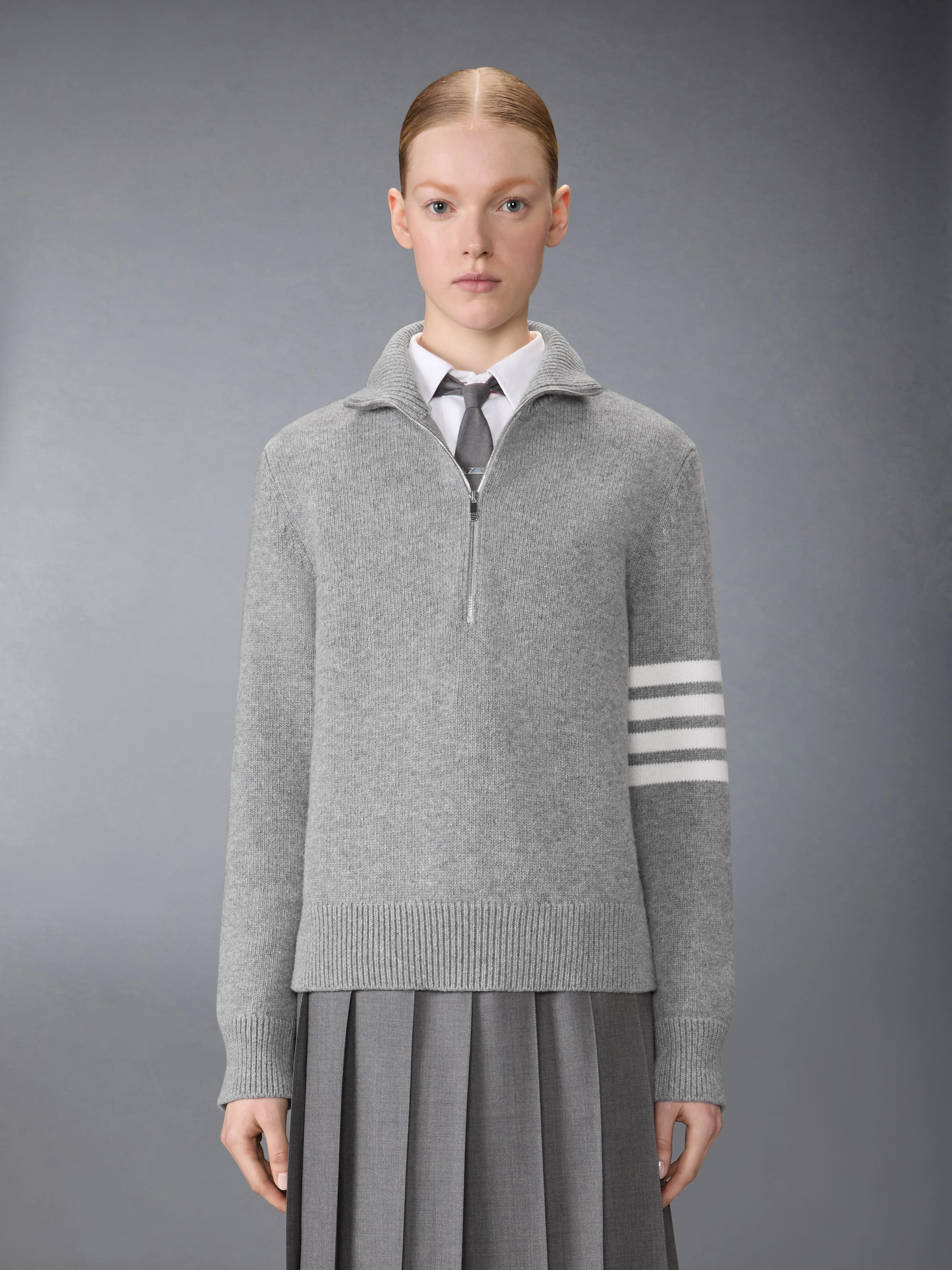 JERSEY STITCH MERINO WOOL 4-BAR PULLOVER