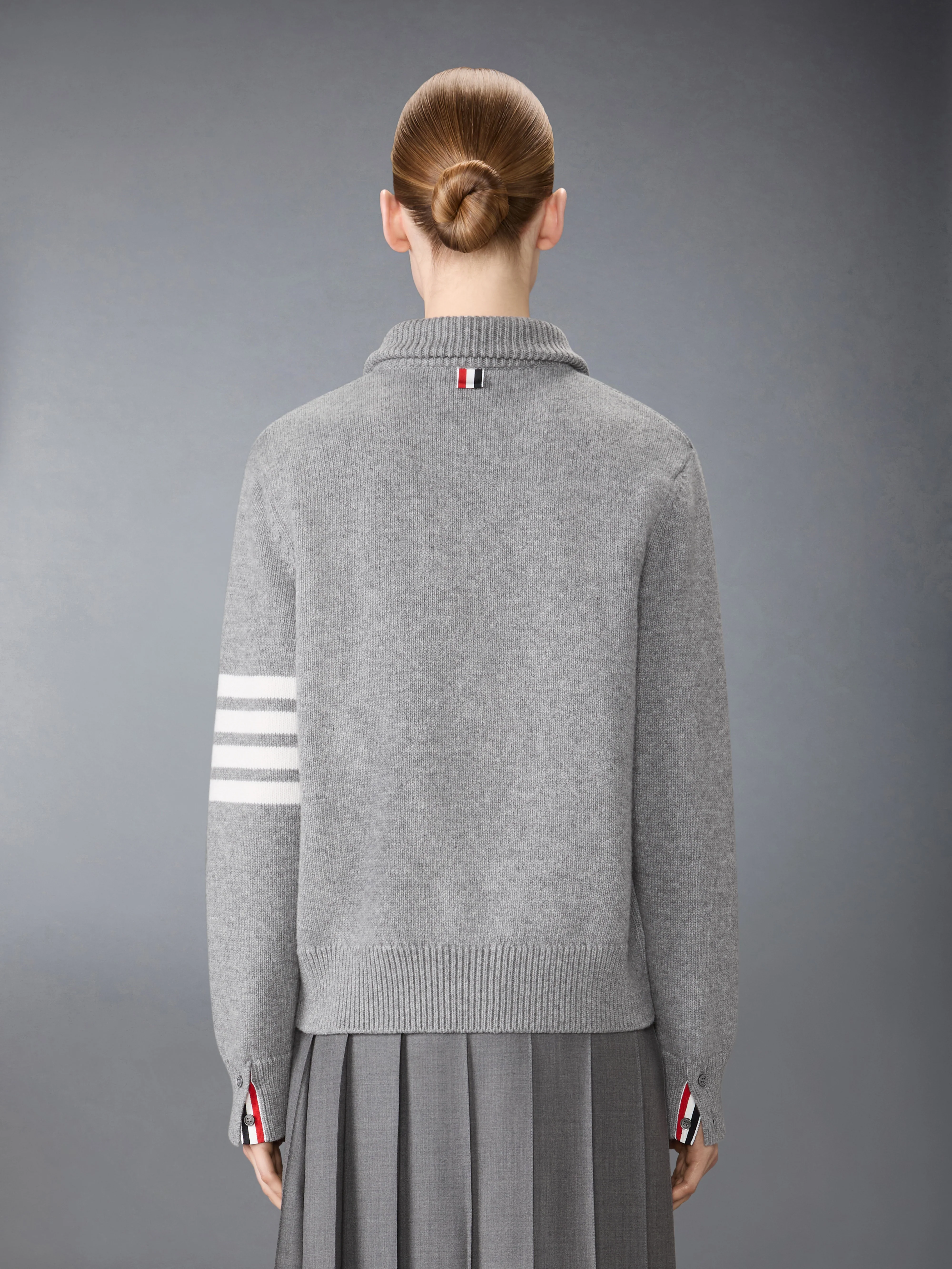 JERSEY STITCH MERINO WOOL 4-BAR PULLOVER