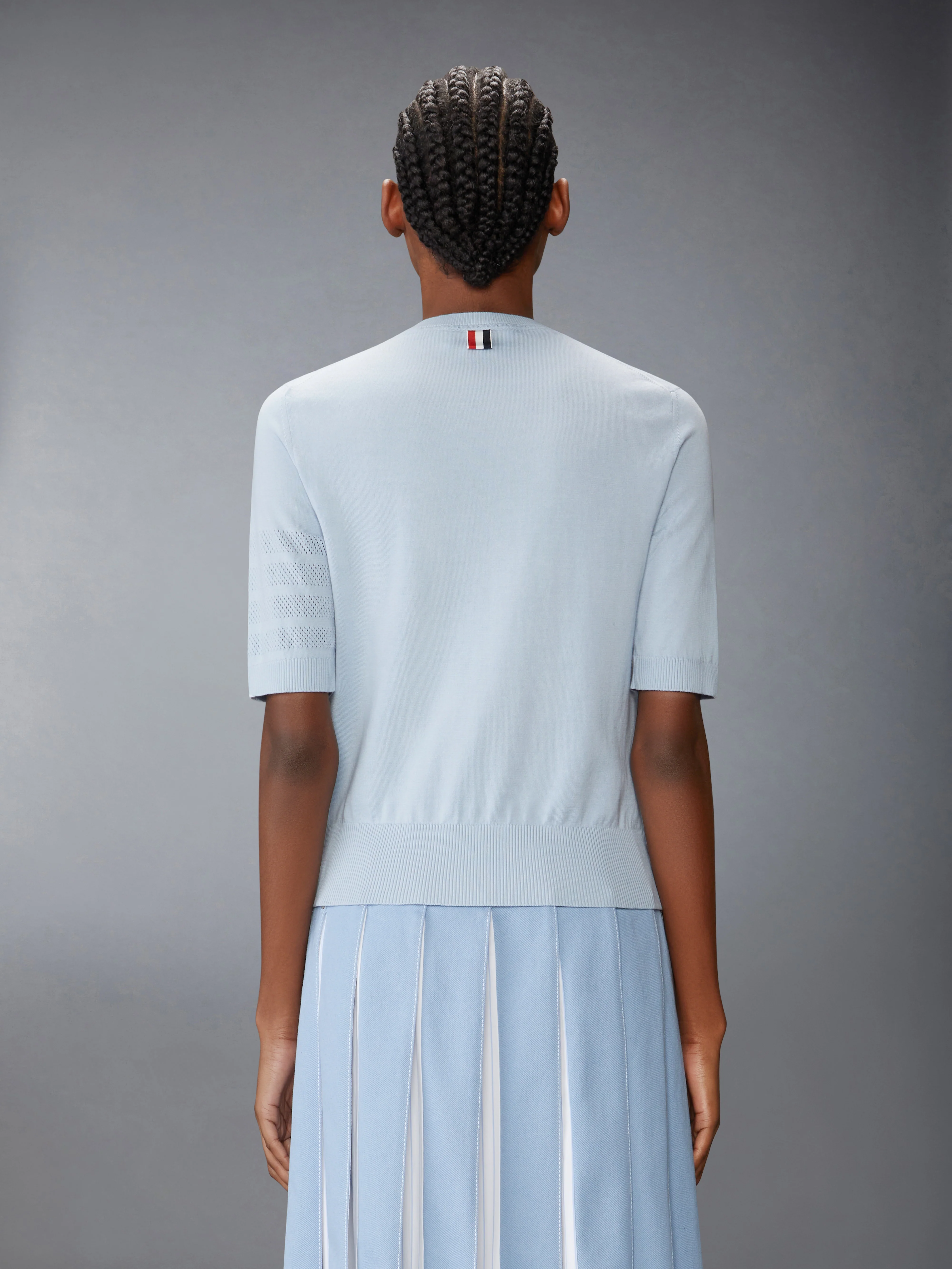 JERSEY STITCH POINTELLE 4-BAR TEE