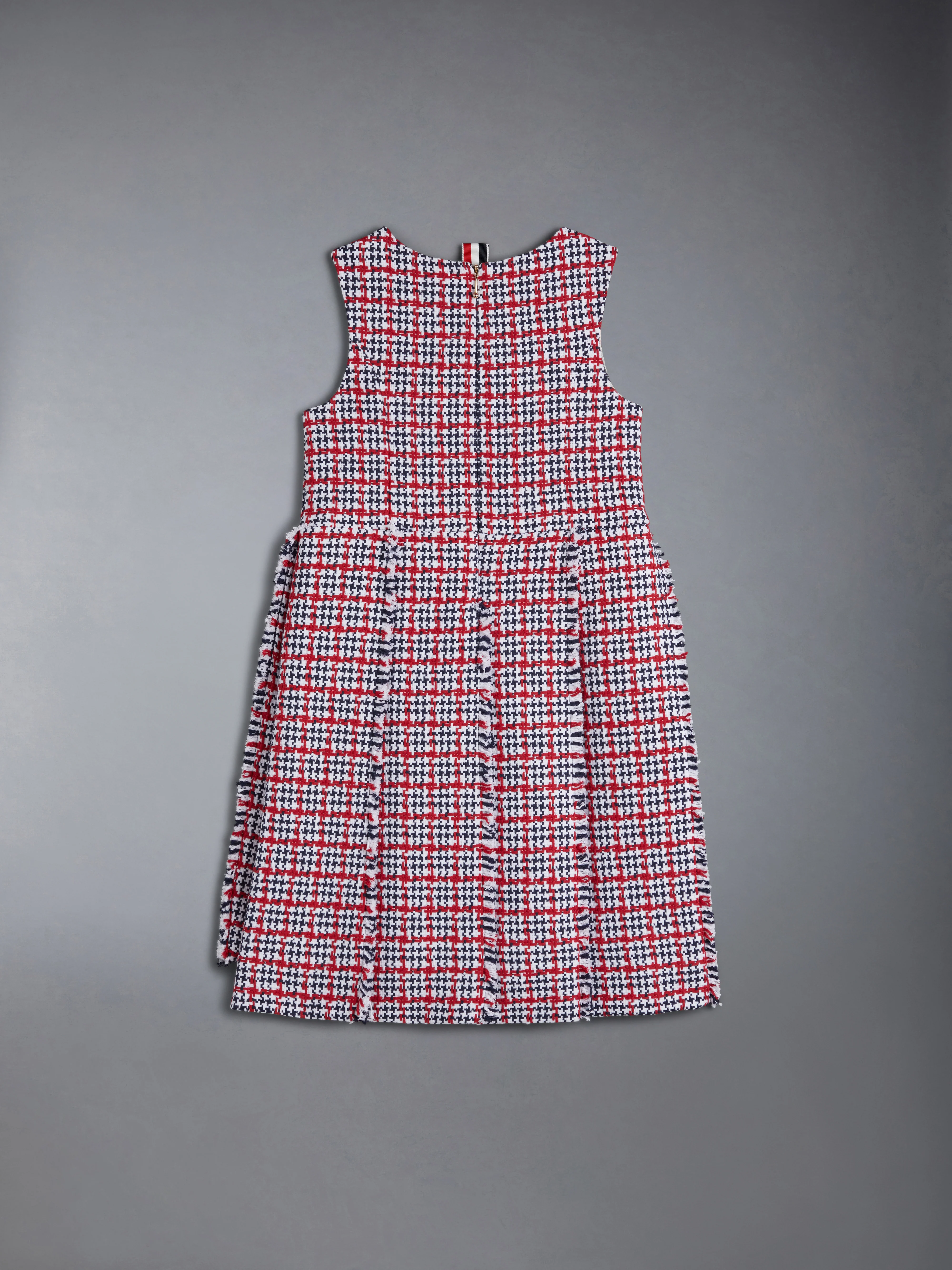 KID'S SUMMER TWEED FRAY PLEATED DRESS