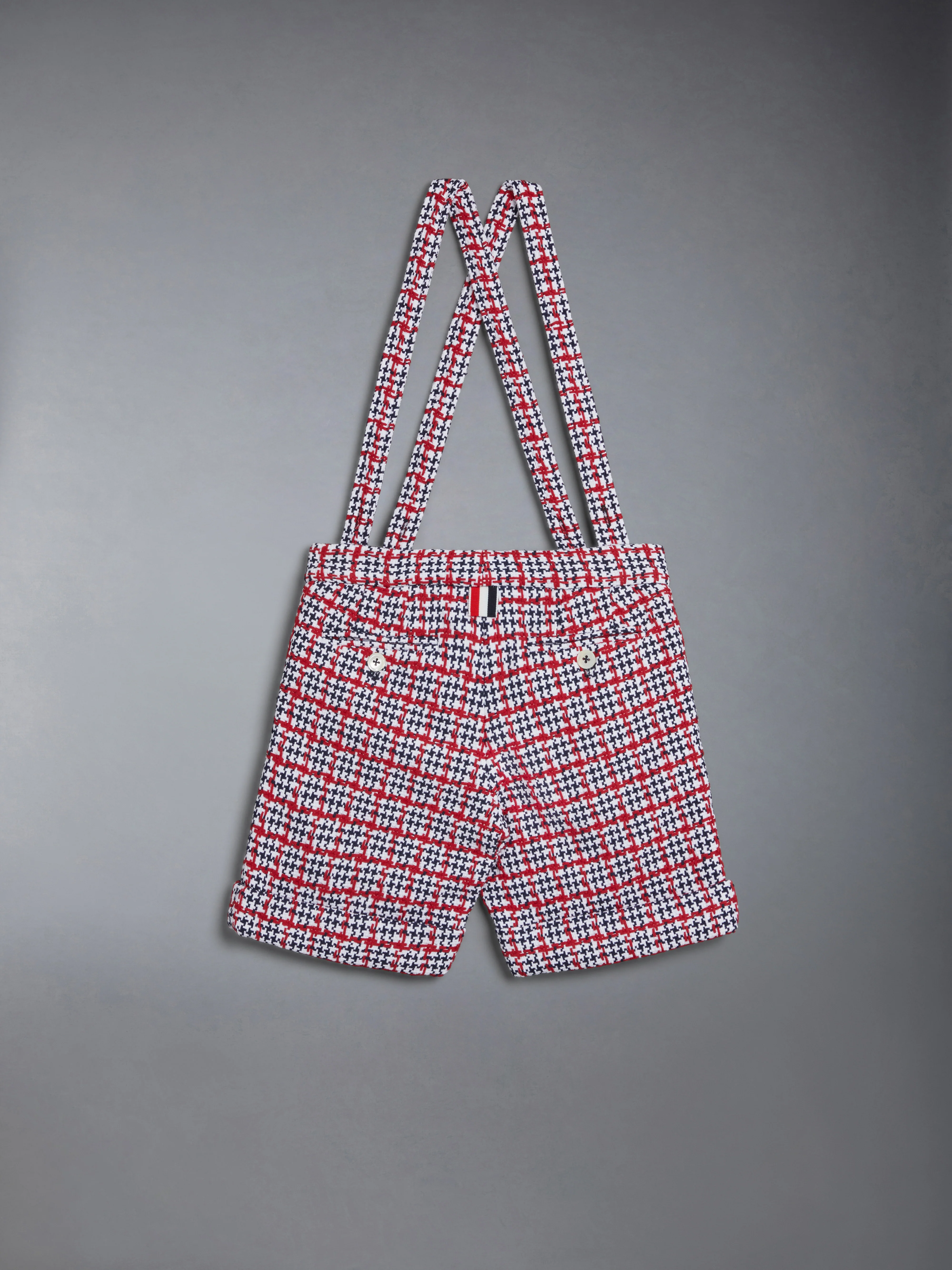 KID'S SUMMER TWEED FRAY SUSPENDER SHORT