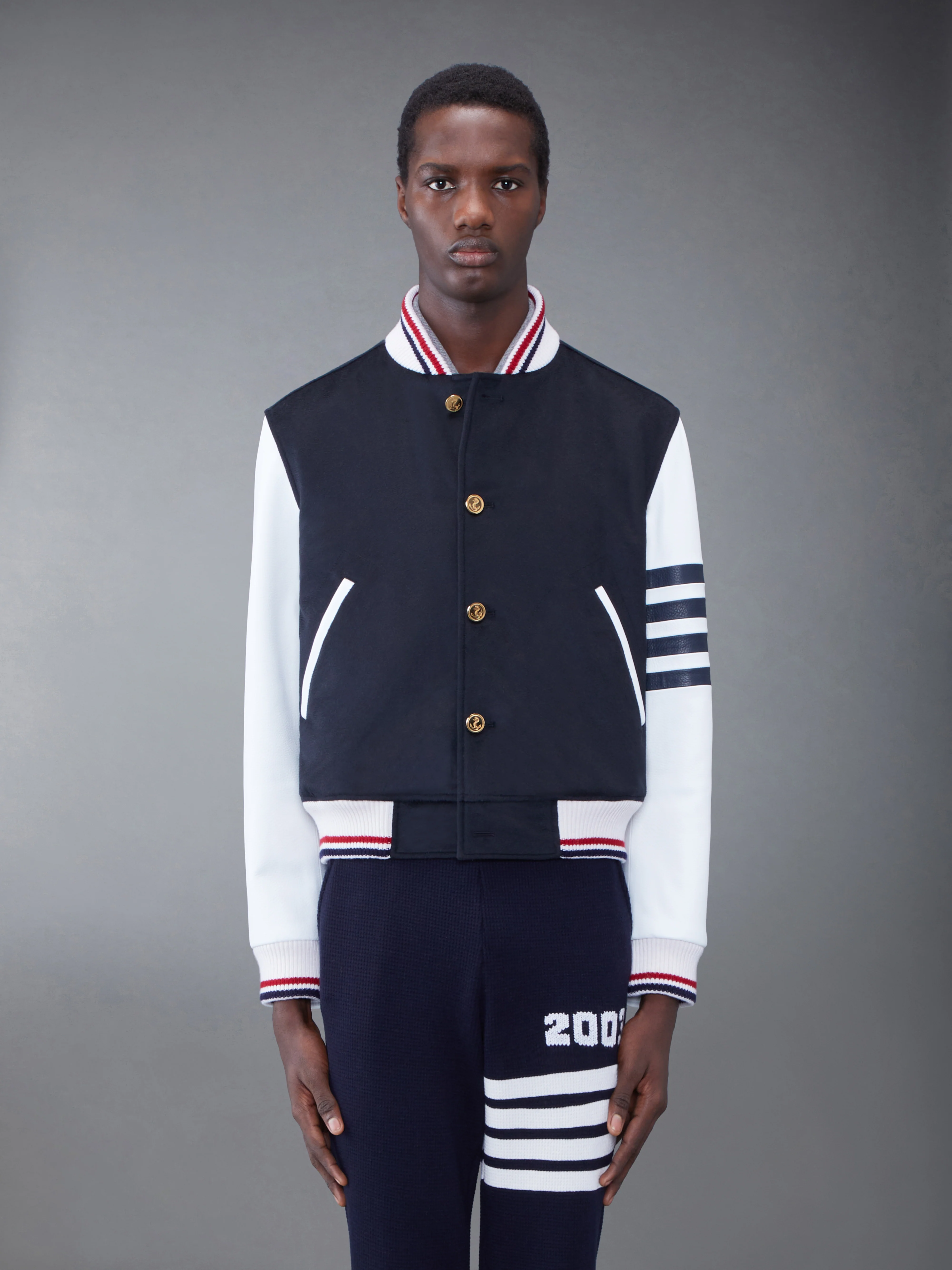 KNIT RIB 2003 4-BAR BLOUSON JACKET