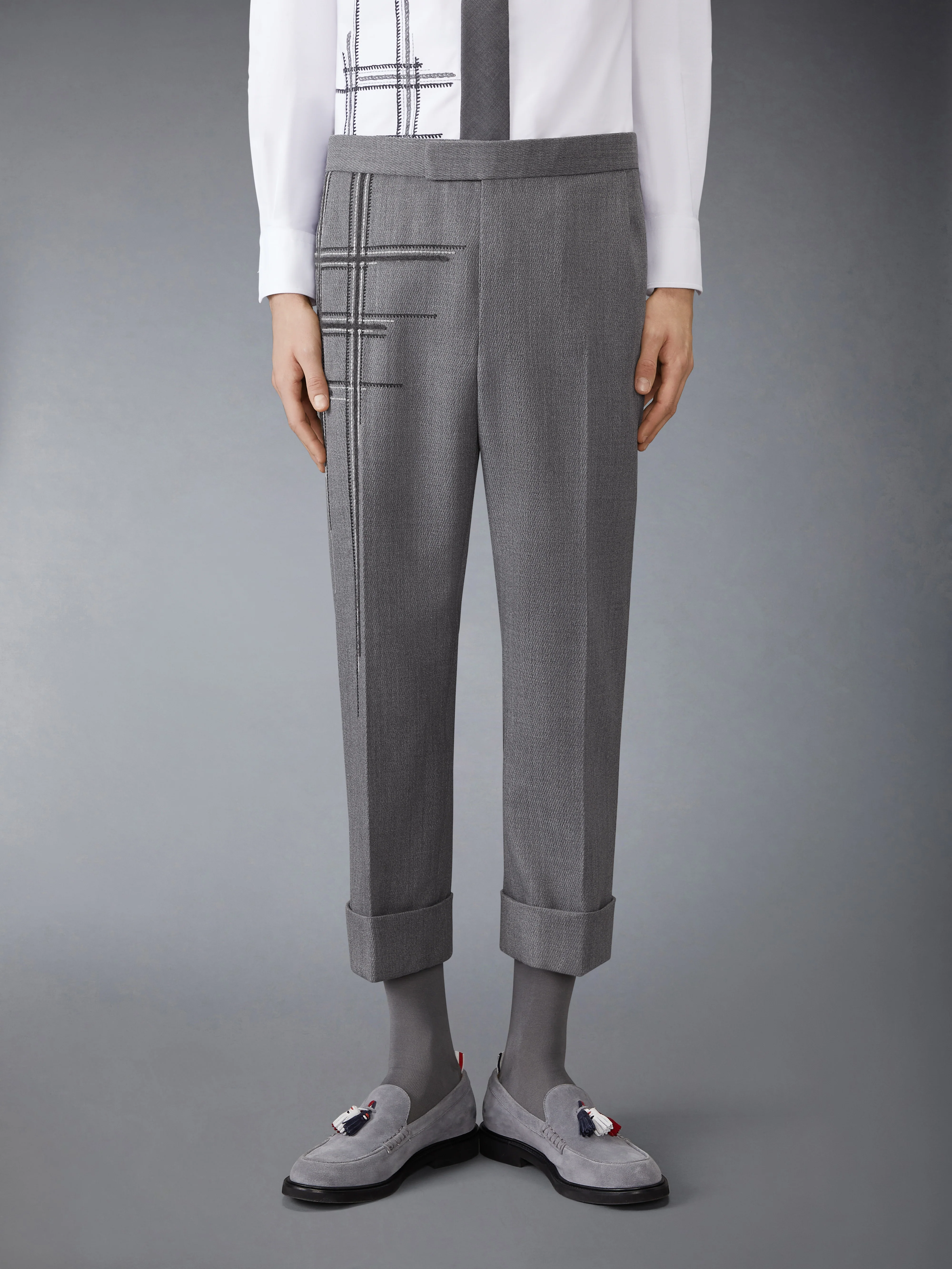 LOW RISE WOOL SCHOOL UNIFORM TROUSER