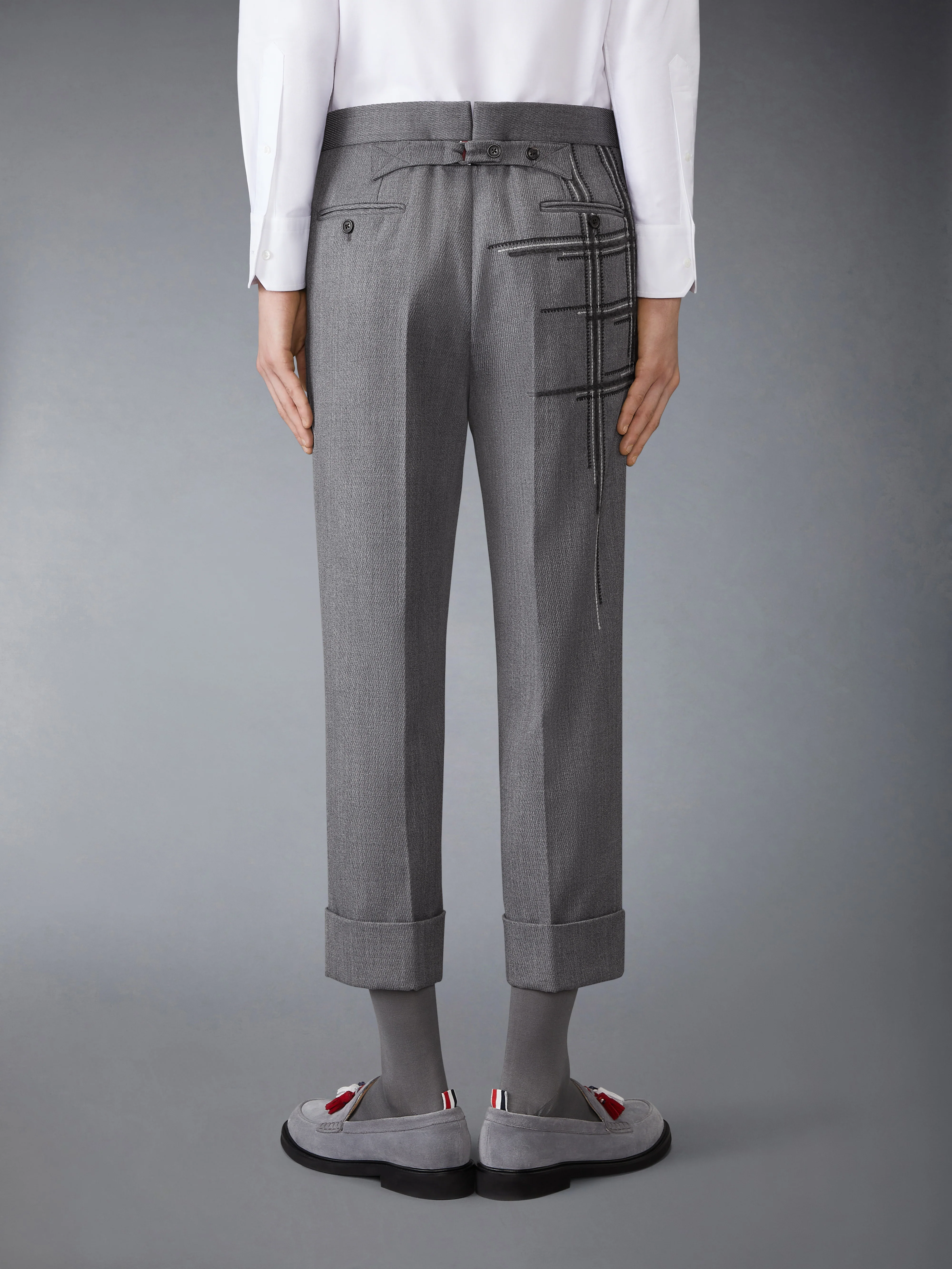 LOW RISE WOOL SCHOOL UNIFORM TROUSER