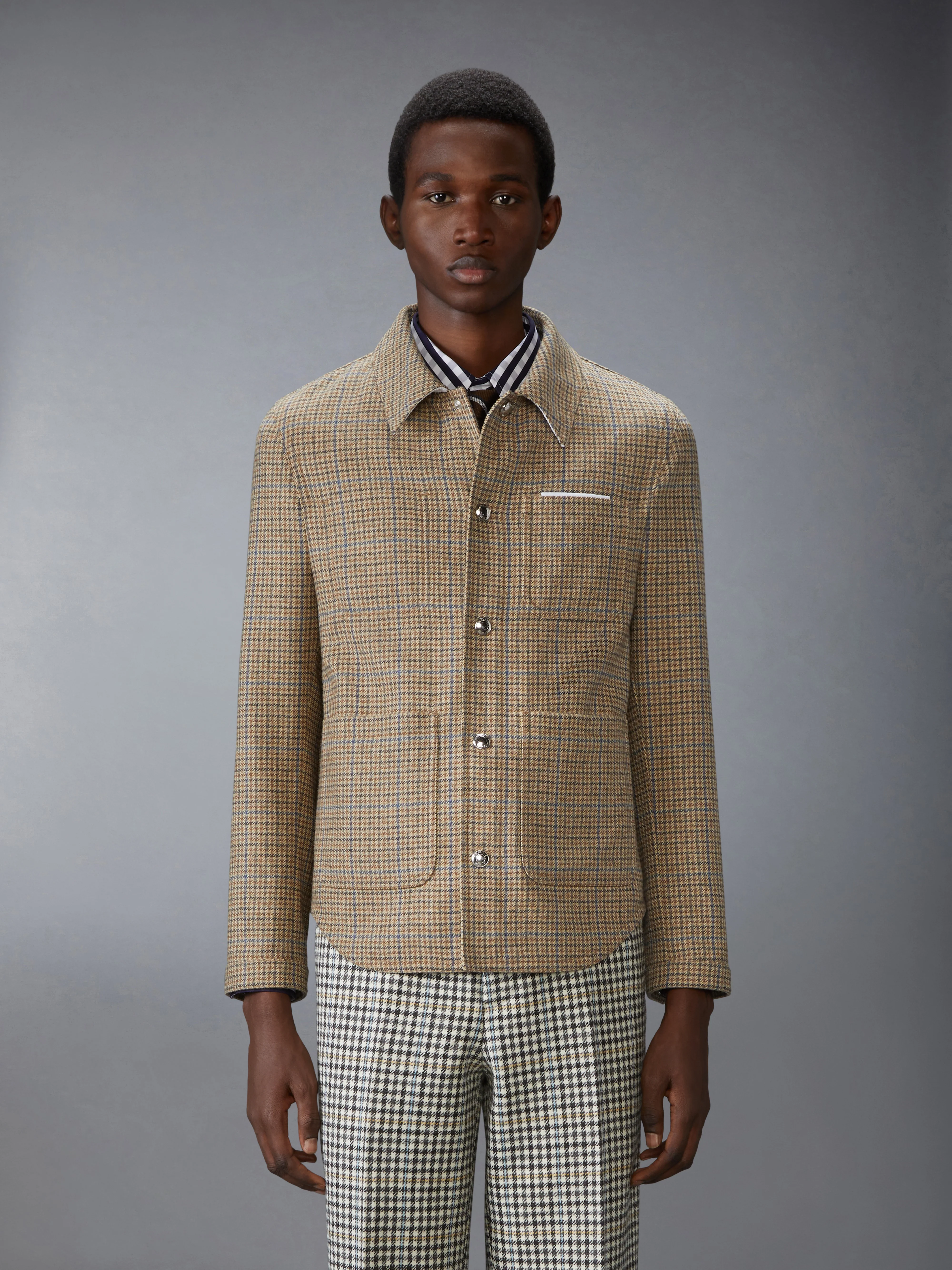 GUNCLUB CHECK CHEVIOT TWEED UTILITY JACKET