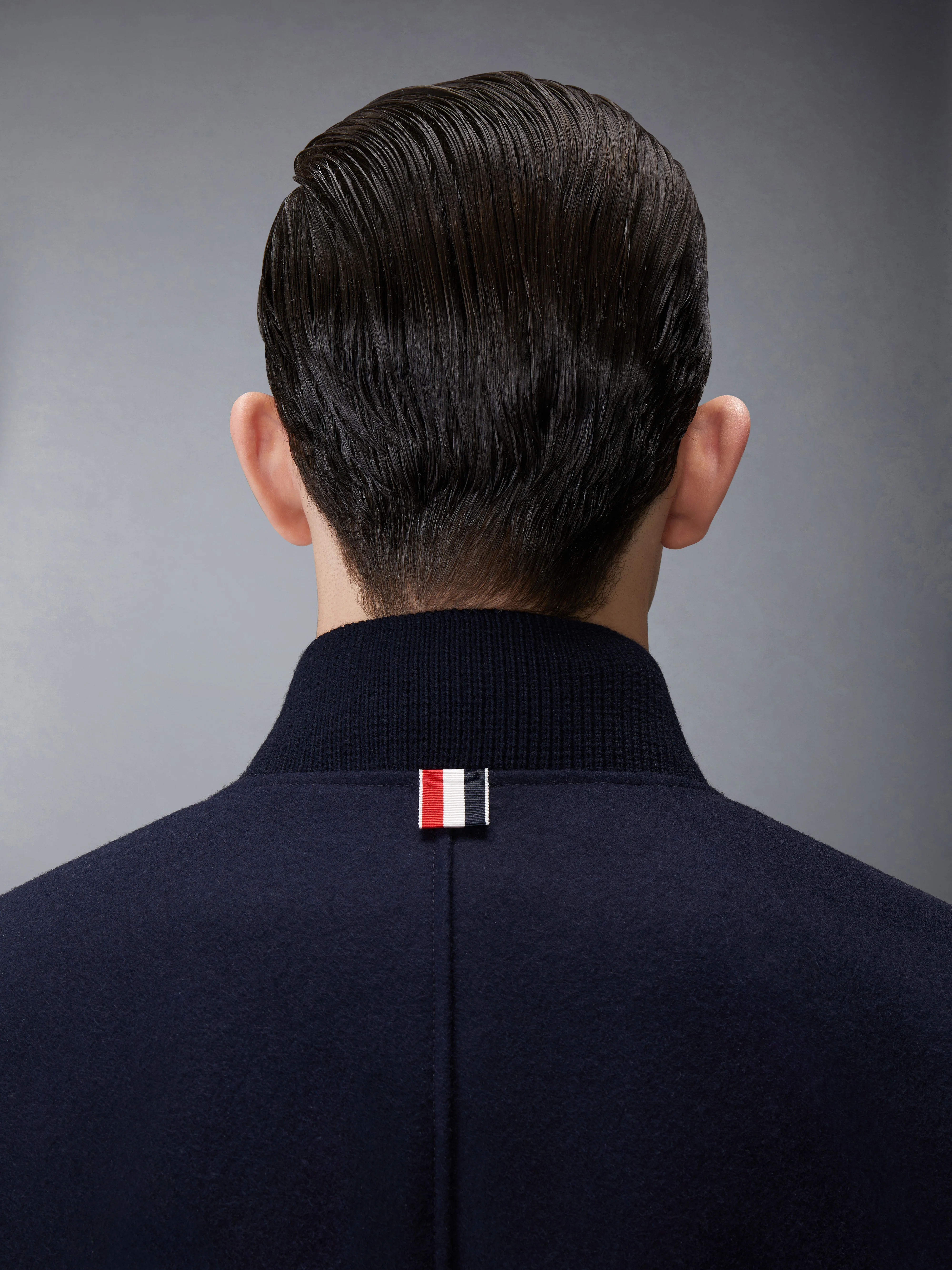 MELTON WOOL 4-BAR OVERSIZED BLOUSON JACKET