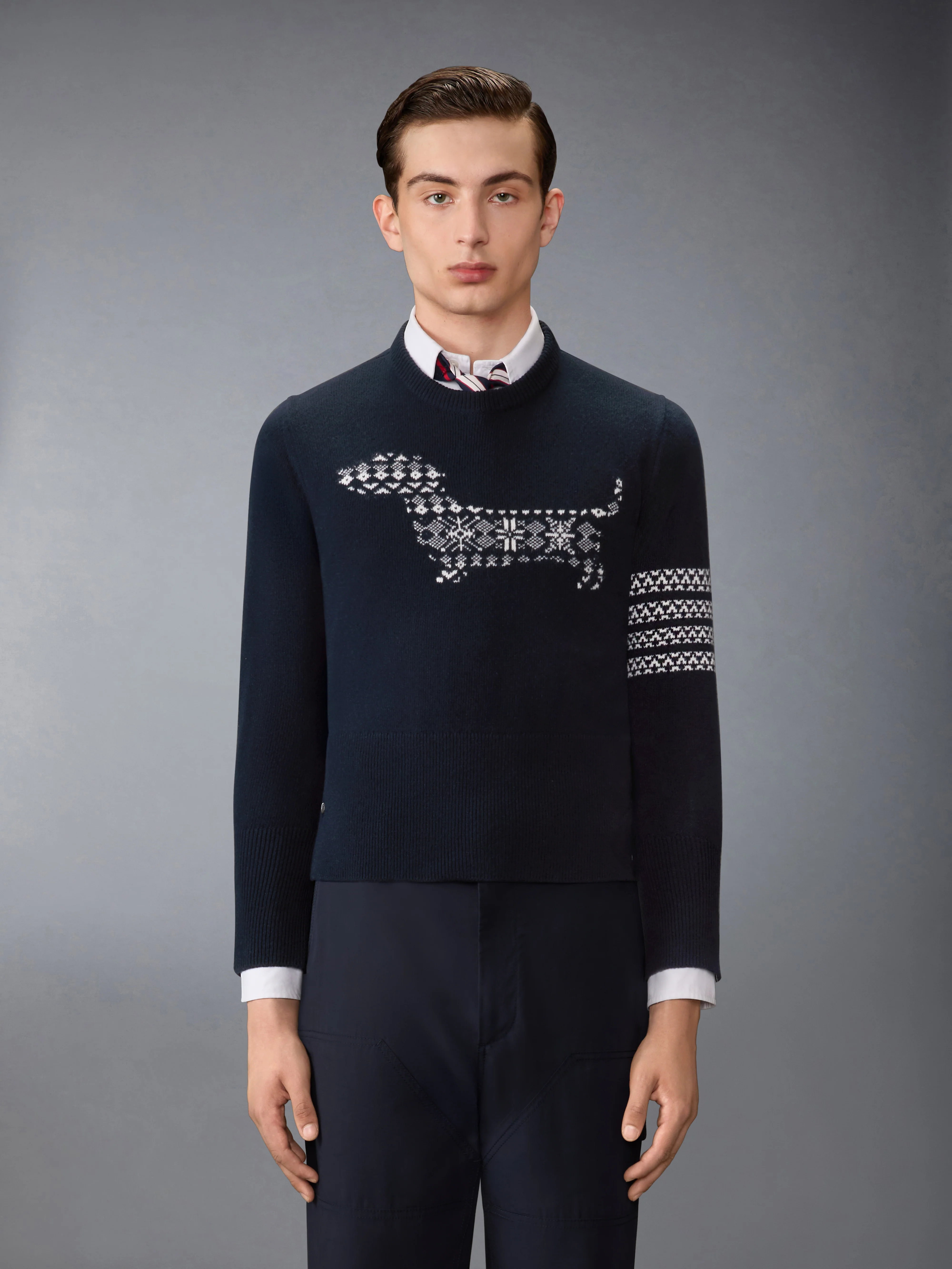 MERINO WOOL HOLIDAY HECTOR 4-BAR PULLOVER
