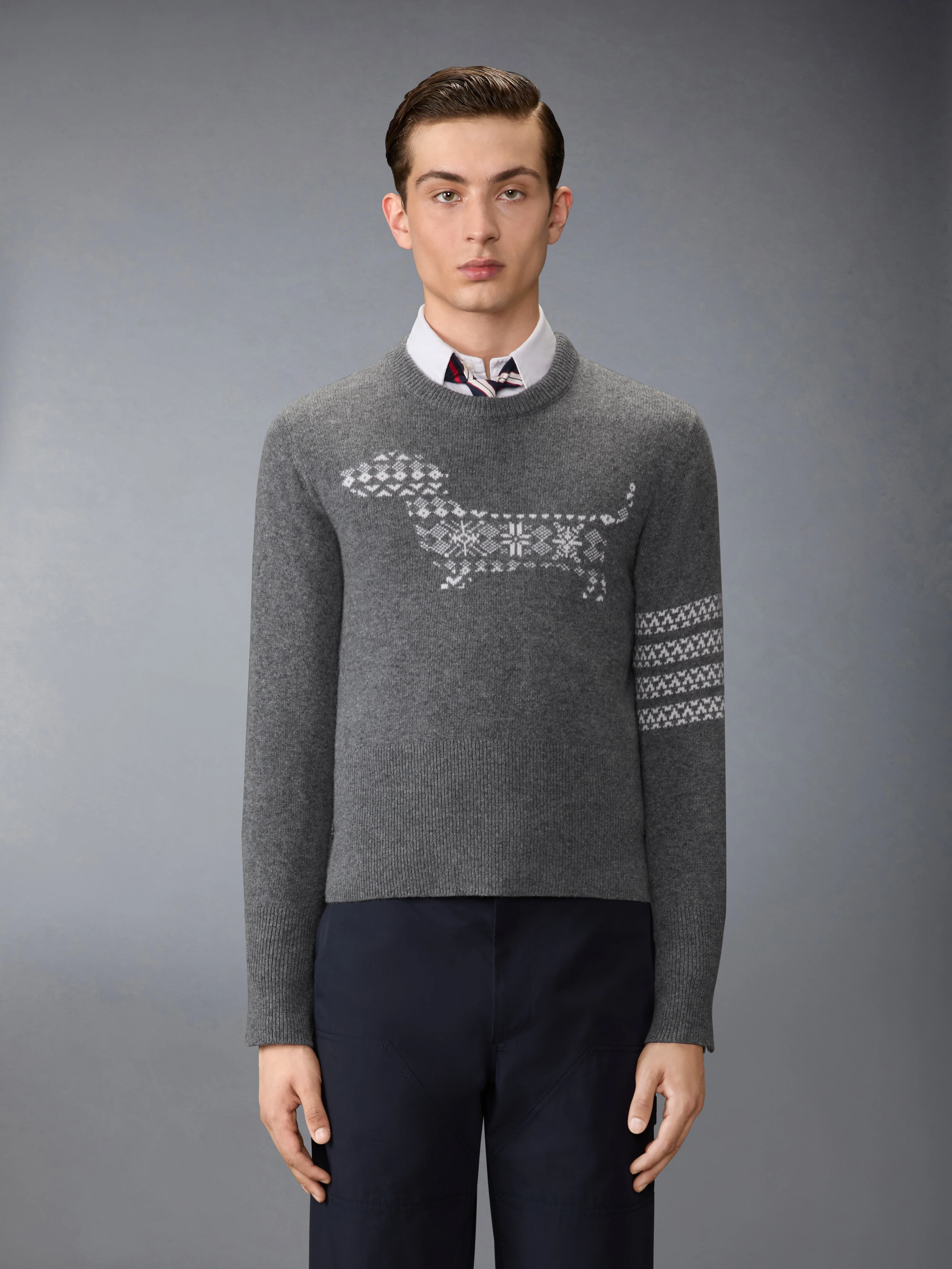 MERINO WOOL HOLIDAY HECTOR 4-BAR PULLOVER