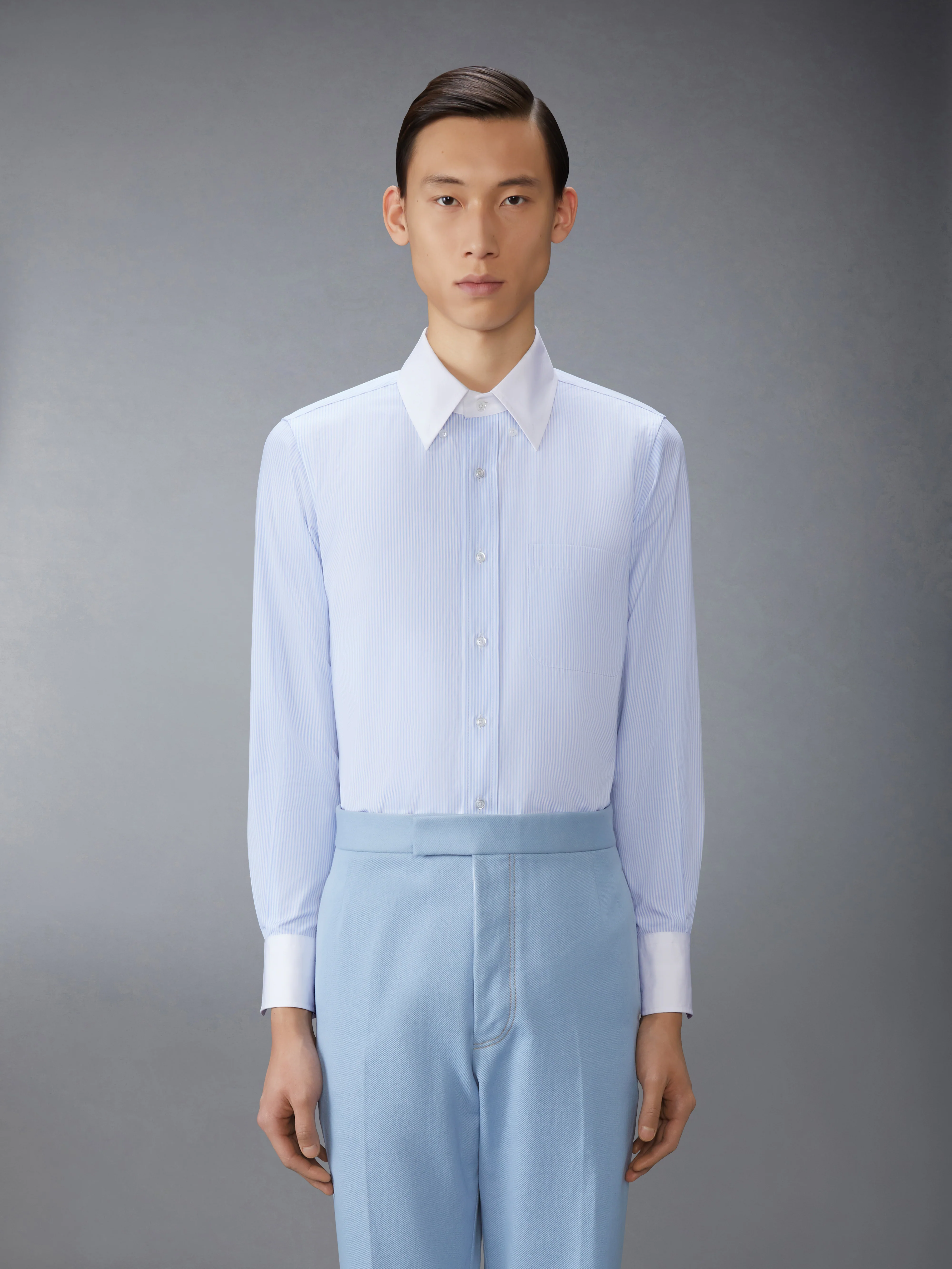 MICRO UNIVERSITY STRIPED POPLIN SHIRT