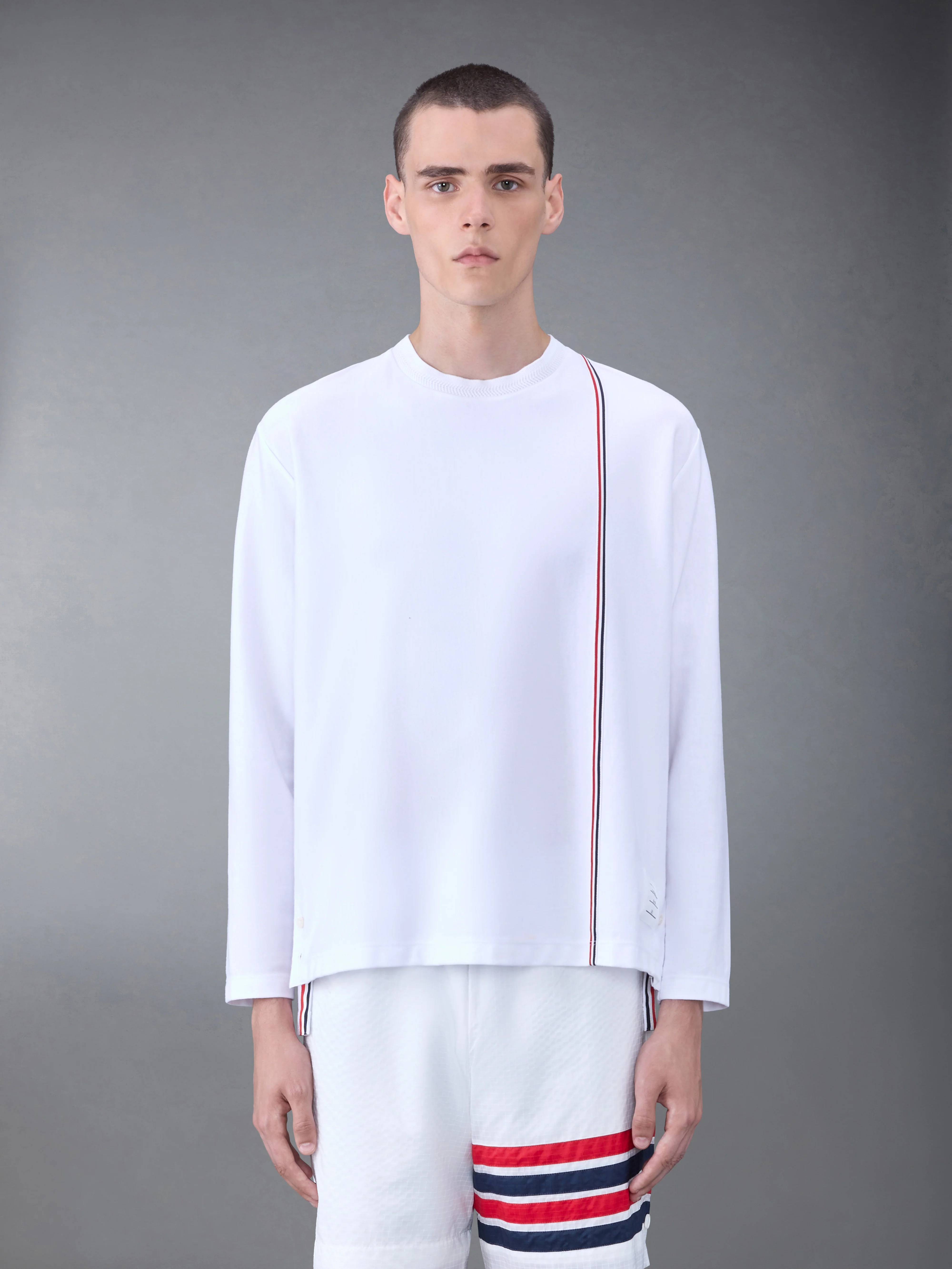 OVERSIZED RWB STRIPE LONG SLEEVE TEE