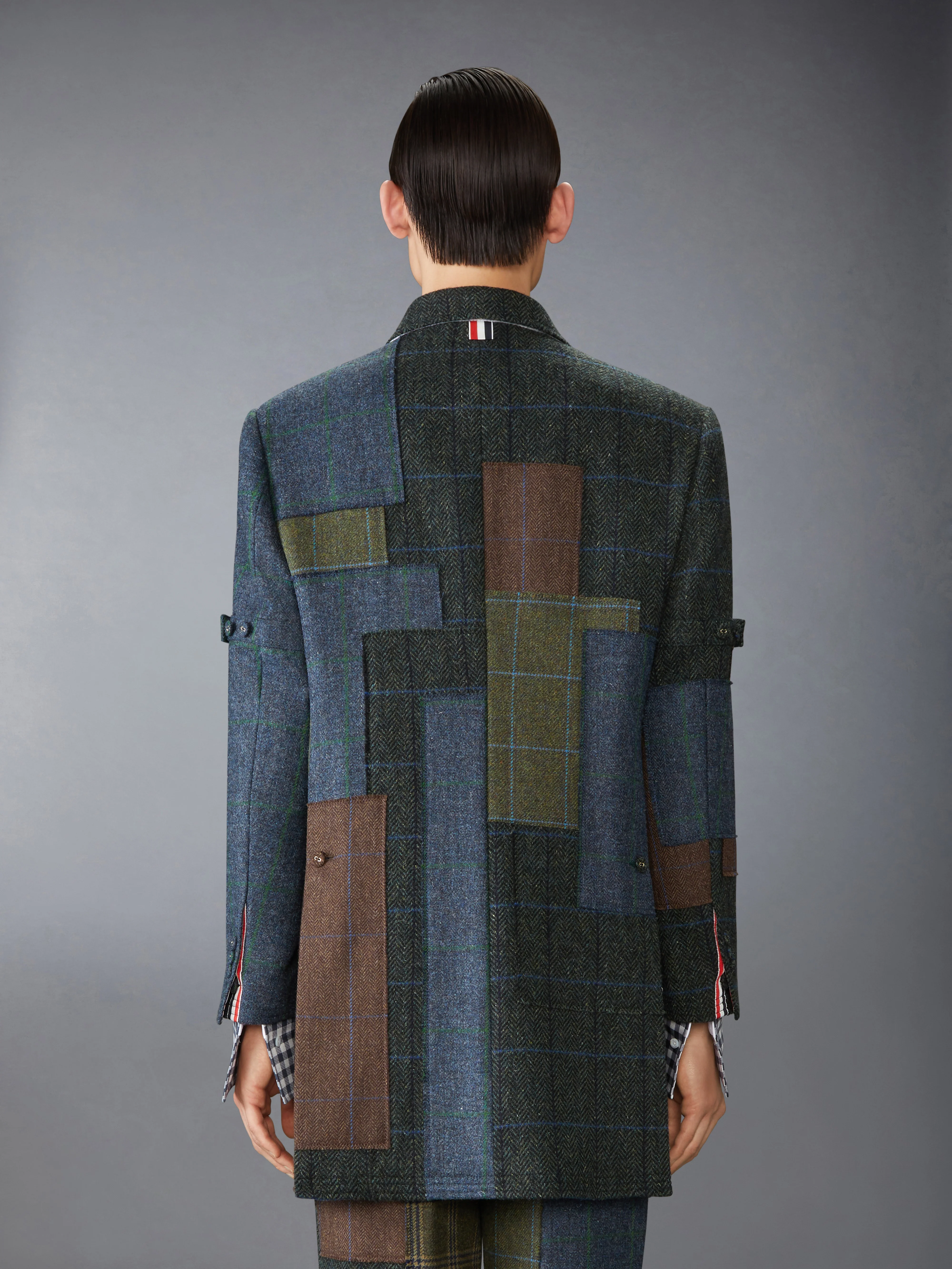 HUNTING TWEED CHESTERFIELD ARMBAND JACKET